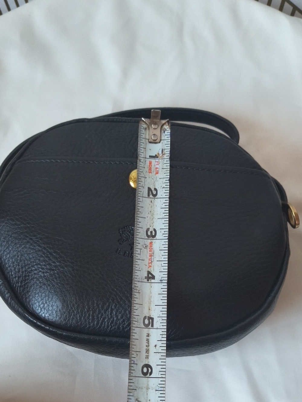 IL Bisonte Black Leather Crossbody Bag - Picture 7 of 7